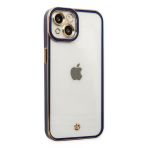 Uray Store Apple İphone 14 Plus Kılıf Liva Lens Silikon - Mavi