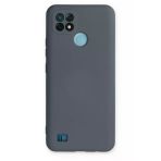 Uray Store Realme C21 Kılıf Nano İçi Kadife Silikon - Gri