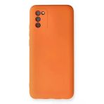 Uray Store Samsung Galaxy A02s Kılıf Nano İçi Kadife Silikon - Turuncu
