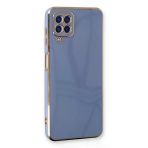 Uray Store Samsung Galaxy A22 Kılıf Volet Silikon - Mavi