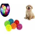 Uray Toptan Sesli Işıklı Köpek Oyuncağı Topu Dikenli Diş Kaşıma Topu