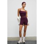 Urban Beat DASHOR Kadın Esnek Ve Yumuşak Kumaşlı Spor Kısa Bordo Tayt