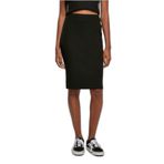 Urban Classics Siyah Kadın Rib Knit Midi Etek