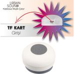 Urban Sound Su Geçirmez Tf Kart Girişli Mini Bluetooth Duş Hoparlörü - Beyaz