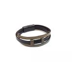 Urban Strap Core – Üç Bantlı İp Detaylı Erkek Hakiki Deri Bileklik-1416