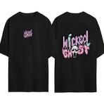 Urbvn Kicked Ghost 1 Tasarım Baskılı Siyah Oversize T Shirt