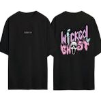 Urbvn Kicked Ghost Tasarım Baskılı Siyah Oversize T Shirt