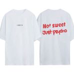 Urbvn No Sweet Tasarım Baskılı Beyaz Oversize T-Shirt - XL