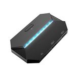 UrChoiceLtd G6L RGB Arkadan Aydınlatmalı Oyun Denetleyicisi Dönüştürücü, TYPE-C USB Klavye ve Fare LED Adaptörü/Dönüştürücü PS4/Xbox One/Xbox 360/Nintendo Anahtarı/PS3 (Siyah)