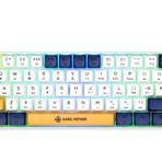 UrChoiceLtd İngiltere Düzeni Yüzde 60 Oyun Klavyesi Mini Mekanik Kompakt Kablolu Tip C Boya-Süblimasyon PBT Keycaps USB Apex Pro Kontrol Freek NKRO Kırmızı Anahtar Suya Dayanıklı 14 Chroma RGB Işıklı LED Arkadan
