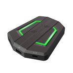 UrChoiceLtd PS4/Xbox One/Xbox 360/Nintendo Anahtar/PS3 için LED Arkadan Aydınlatmalı Oyun Dönüştürücü Adaptörü/Dönüştürücü/Fare ve Klavye USB TİPE-C (Siyah)