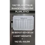 URDE Yaz Sil Haftalık Randevu Ajandası - Randevu Takvimi Ofis Planlayıcı Randevu Planlayıcı