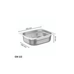 Üret Çelik ÜRET Delikli Gastronom Küvet GN 1/2 20 mm 1,25 lt