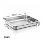 Üret Standart Gastronom Küvet Gn 2/1 65 Mm 18,5 Lt