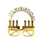 ureticiniz İt39s My Birthday Yazılı Taç Ve Mum Şekilli Gözlük Seti Altın Renk