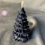 Uretti - Ayşe 7362 El Yapımı Yılbaşı Temalı Çam Ağacı Şeklinde Dekoratif Lacivert Mum - 5 x 10 cm - 1 Adet