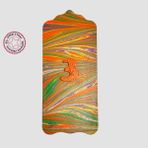 Uretti - Derya 2174 Ebru Sanatı Ile El Yapımı Seramik Kapı Numarası - 3 - Yükseklik :16cm En :7cm - 1 Adet
