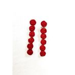 Uretti - Hülya 6683 9650 El Yapımı Minik Gül Desenli Polimer Kil 2’li Set Yan Saç Tokası / 7.5 cm