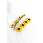 Uretti - Hülya 6683 El Yapımı Çiçek Desenli Polimer Kil 2’li Set Yan Saç Tokası / 7.5 cm