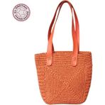 Uretti - Necla 4345 9072 El Örgüsü Kağıt Ip Omuz Çantası - Turuncu - 28x32