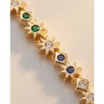 Uretti - Nerman 4053 1301 Yıldızlı Renkli Taşlı Bileklik