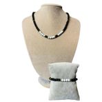Uretti - Özlem 9422 4043 El Yapımı Oniks ve Havlit Doğal Taş Kolye ve Bileklik Set