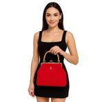 Uretti - Öznur 7392 7172 El Örgüsü Makrome İp Ahşap Saplı Abiye El Çantası / 29 cm x 22 cm