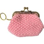 Uretti - Öznur 7392 8169 El Örgüsü Pembe Renk Mini Bozuk Para Cüzdanı