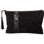 Uretti - Sibel 2453 6616 El Yapımı Pul Detaylı Kadife Clutch - Portföy Çanta