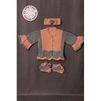 Uretti - Talia 8659 3969 El Örgüsü Kız Çocuk Hırka - Bandana - Patik 3'lü Takım - 2 Yaş