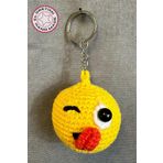 Uretti - Tuğba 9352 0689 El Yapımı Örgü Dil Çıkaran Emoji Model Anahtarlık