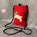 Uretti - Tülin 3528 El Yapımı Nakış Işlemeli Keçe Çapraz Çanta - Kırmızı - Boy: 20 cm En: 14 cm - 072-Kırmızı