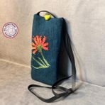 Uretti - Tülin 3528 El Yapımı Nakış Işlemeli Keçe Telefon Çantası - Yeşil - Boy: 20 cm En: 9 cm