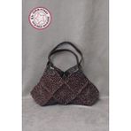 Uretti - Volkan 4975 1517 El Yapımı Simli Makrome İp Omuz Çantası