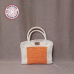 Uretti - Volkan 4975 9340 El Yapımı Kağıt Ip El Çantası - Boy: 24 cm En: 24cm - Turuncu