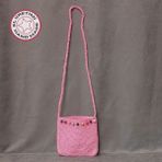 Uretti - Volkan 4975 9396 El Yapımı Kağıt Omuz Çantası - Pembe