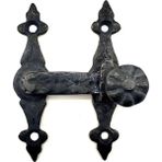 Urfakent Antika Tarz Dekoratif Pirinç Kapı, Pencere Mandalı - 82X65 Mm, Oksit