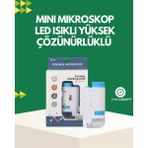 Urfakent LED Aydınlatmalı 80–200 Kat Büyütmeli Cep Mikroskop