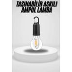 Urfakent Taşınabilir Askılı Ampul Kamp Lambası Askılı Type-C Şarjlı Bahçe Lambası