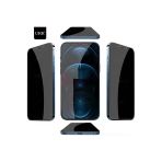 URR iPhone 15 Pro 4 Way Anti Spy 360 Privacy Cam Ekran Koruyucu - Siyah