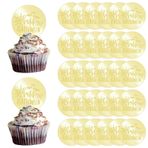 URROMA Happy Halloween Cupcake Topper, 30 adet, altın renkli, aynalı, akrilik, örümcek, cadı, cupcake kürdanları, pasta dekorasyonu, tatlı dondurma başlıkları, aksesuar