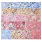URROMA Vintage Floral Scrapbook Kağıdı, 48 Yaprak Çiçek Temalı Dekor El İşi Kağıt Cardstock Pad Kendin Yap Origami Kart Yapımı Fotoğraf Çerçevesi Albümü, 15,2 x 15,2 cm