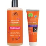 Urtekram Calendula Çocuk Şampuanı 500 ml + Çocuk Diş Macunu Tatlı Rezene 75 ml