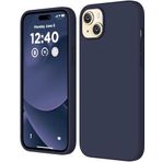 URUCHI Apple iPhone 15 Kılıf 6.1 ile Uyumlu, İnce Sıvı Silikon 3 Katmanlı Tam Kaplamalı Yumuşak Jel Kauçuk Telefon Kılıfı Koruyucu Kapak 6.1 İnç, Lacivert