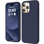URUCHI Apple iPhone 15 Pro Kılıf 6.1 ile Uyumlu, İnce Sıvı Silikon 3 Katmanlı Tam Kaplamalı Yumuşak Jel Kauçuk Telefon Kılıfı Koruyucu Kapak 6.1 İnç, Lacivert