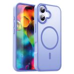 URUCHI Güçlü Manyetik iPhone 17 Telefon Kılıfı, [Mag-Safe ile Uyumlu] [Askeri Düzey Düşme Koruması] [Güçlü Silikon Kenarlar] İnce Yarı Saydam Mat Koruyucu iPhone 17 Kılıfı için, İndigo Mavi