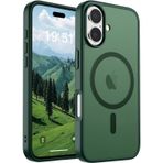 URUCHI Güçlü Manyetik iPhone 17 Telefon Kılıfı, [Mag-Safe ile Uyumlu] [Askeri Düzey Düşme Koruması] [Güçlü Silikon Kenarlar] İnce Yarı Saydam Mat Koruyucu iPhone 17 Kılıfı için, Koyu Yeşil