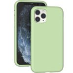URUCHI iPhone 11 Kılıf 6.1 ile Uyumlu, İnce Sıvı Silikon 3 Katmanlı Tam Kaplamalı Yumuşak Jel Kauçuk Kılıf Kapak 6.1 inç, Açık Yeşil