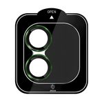 URUCHI iPhone 11 Mini / 12 Mini / 12 iPhone Kamera Lens Koruyucu, Safir, Kolay Kurulum, Alüminyum Alaşım Çerçeveli 9H Sertliğinde Cam Lens, Yeşil