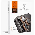URUCHI Kamera Lens Koruyucu, Safir Cam, Alüminyum Alaşım Çerçeve, Kolay Kurulum, HD Kalite, Güçlü Yapışma, Çubuk Sökme Aparatlı (Desert, IP 17 Pro/Pro Max /16 Pro/Pro Max/15 Pro/Pro Max)